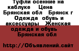 Туфли осенние на каблуке. › Цена ­ 750 - Брянская обл., Брянск г. Одежда, обувь и аксессуары » Женская одежда и обувь   . Брянская обл.